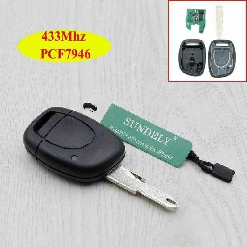 Fits Renault Twingo Clio Master KANGO 1BTN 433MHz PCF7946 Car Key Fob