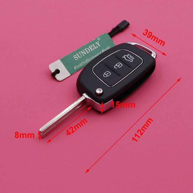 Fit Hyundai Elantra Fe 2014-2016 433MHz + ID46 Chip 3 Button Remote Key