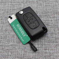 Thumbnail for Fits Peugeot Citroen 433MHZ ID46 Chip 3 Buttons Remote Locking Key Fob Case