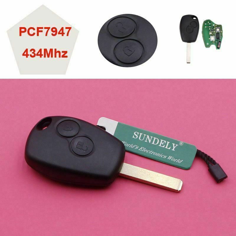 Fits Renault Clio Scenic Kangoo Megane PCF7946 PCF7947 Car Remote Key