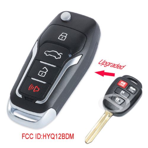 Upgraded Flip Remote Key 314MHz H for Toyota RAV4 Camry Corolla 14-16 HYQ12BDM