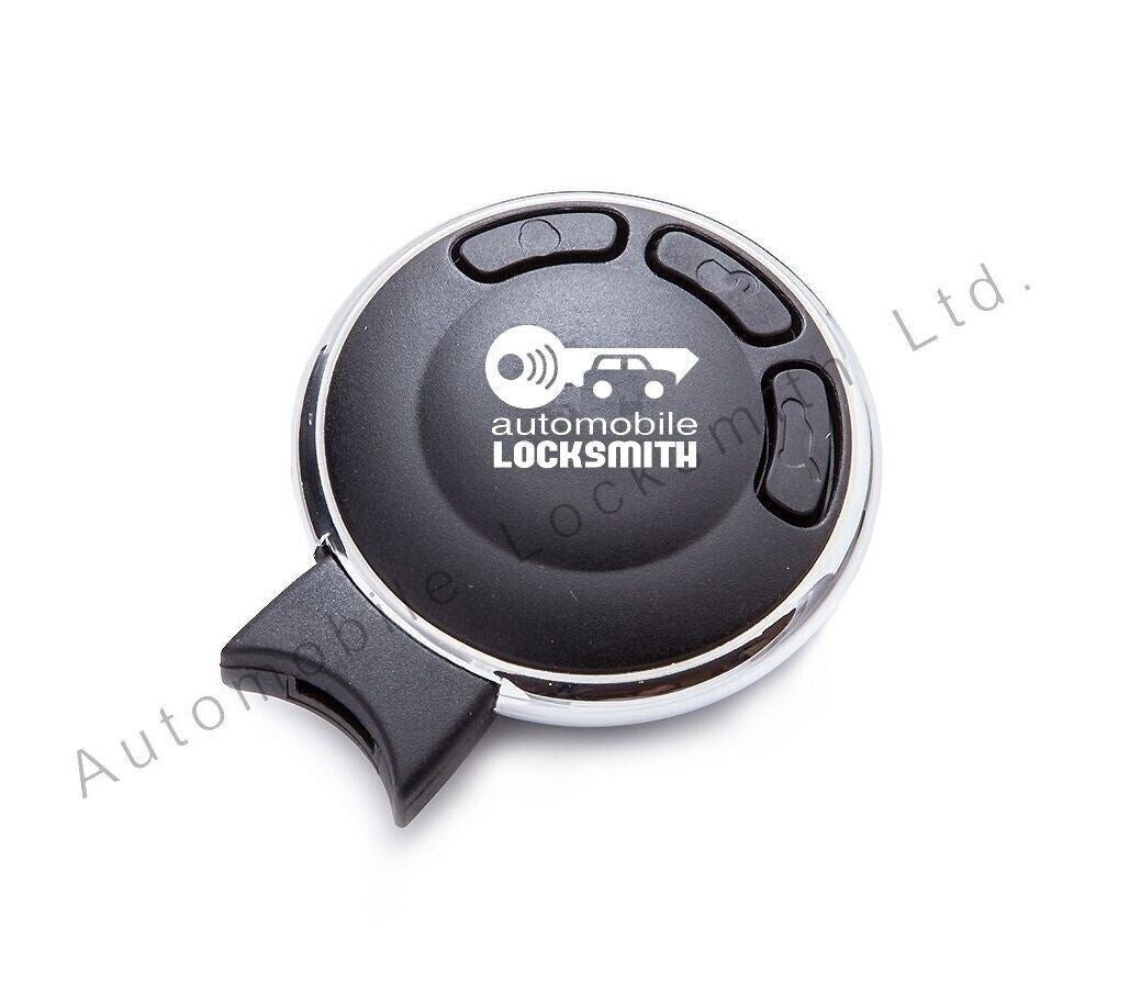 Fits Mini Cooper S R56 3 button remote smart key case shell with chrome surround