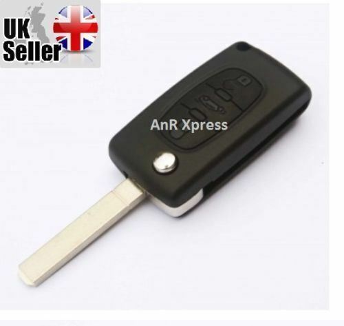 Fits Peugeot 207 307 407 308 607 3 Button Replacement FOB Key Case Uncut Blade