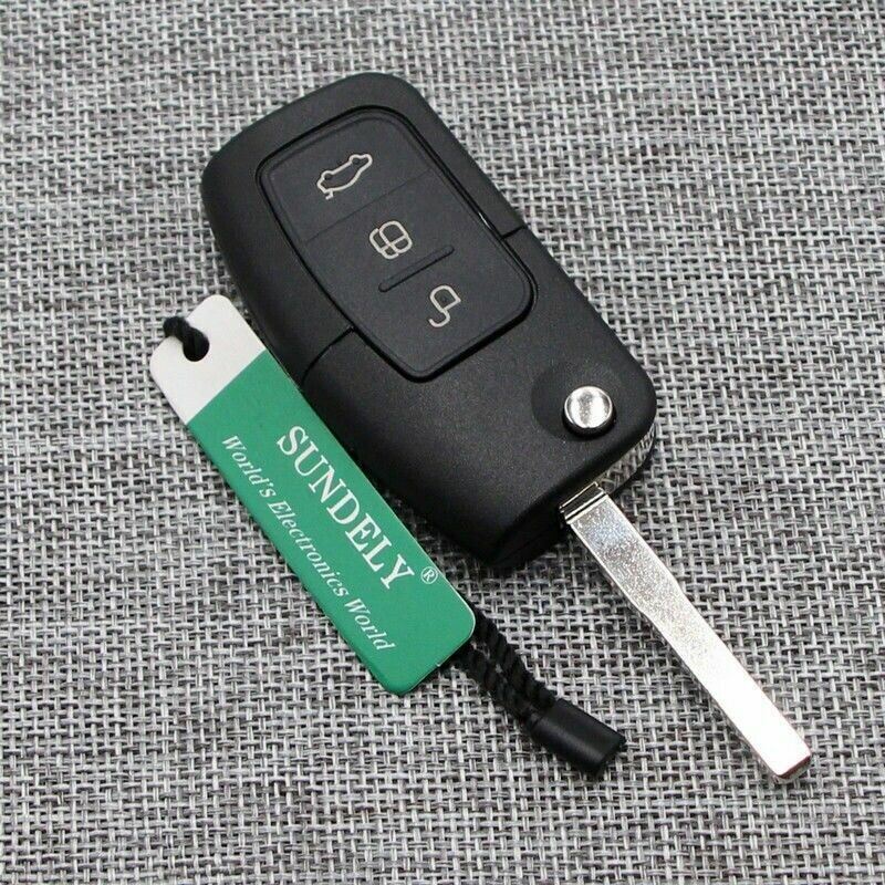 Fits Ford Focus Fiesta Galaxy 433Mhz 4D63 3 Button Folding Remote Key Fob