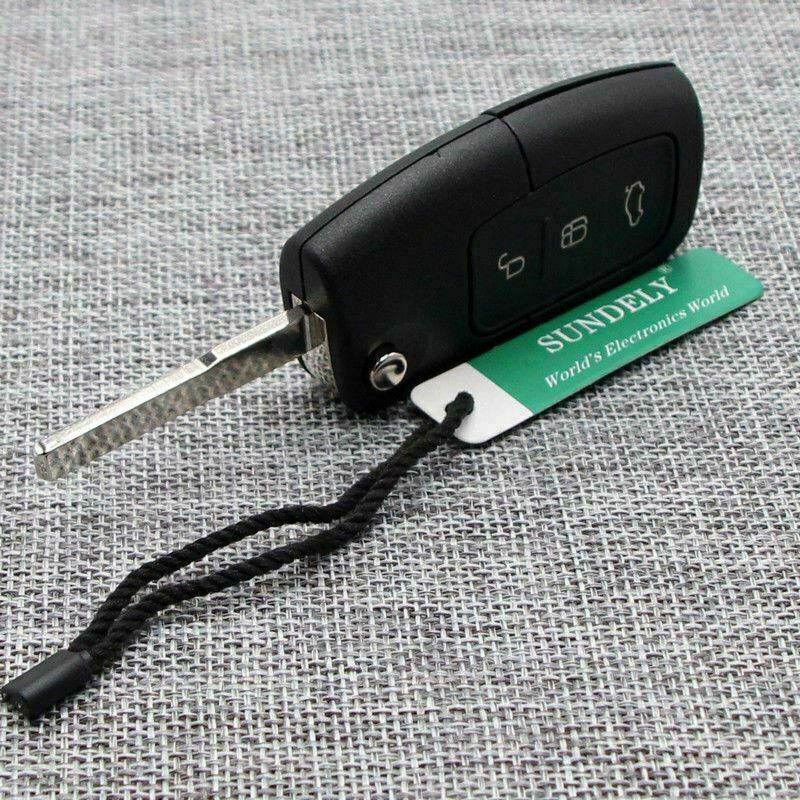 Fits Ford Focus Fiesta Galaxy 433Mhz 4D63 3 Button Folding Remote Key Fob