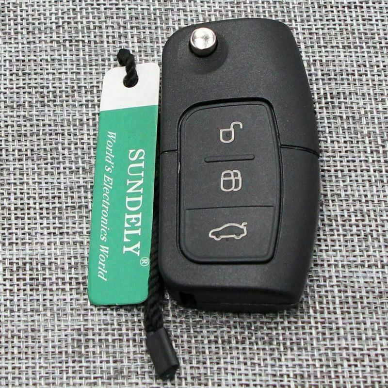 Fits Ford Focus Fiesta Galaxy 433Mhz 4D63 3 Button Folding Remote Key Fob