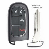 Thumbnail for Fits Ram 1500 2500 3500 GQ4-54T 2013-2019 4A 4 Button Car Key Fob