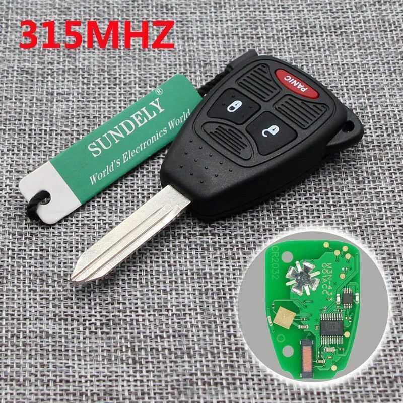 Fits Chrysler Dodge Jeep FCC OHT 2 Button 315 MHz ID46 Car Key Fob