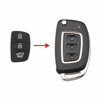 Thumbnail for For Hyundai ix20 ix30 ix35 ix45 3 Button Rubber Key Pad - 2PCS