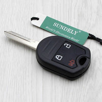 Thumbnail for Fits Ford F150 250 350 Uncut Blade 3 Button Keyless Remote Key Fob 63chip 80Bit