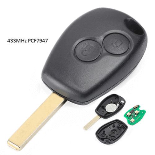 Fits Renault Clio Kangoo Master Modus 2006-2010 2 Button 433MHz Car Key fob