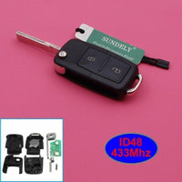 Thumbnail for Fits Skoda Volkswagen Seat 1J0 959 753 AG 433MHz 2 Button ID48 Car Key Fob