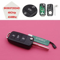 Thumbnail for Fits Volkswagen Golf Passat 5K0837202AD 3 Buttons 434MHz ID48 Car Key Fob