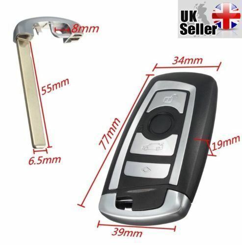 Fits BMW 1 3 5 SERIES F10 F20 F30 F40 4 BUTTON SMART KEY WITH BLADE