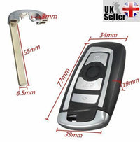 Thumbnail for Fits BMW 1 3 5 SERIES F10 F20 F30 F40 4 BUTTON SMART KEY WITH BLADE