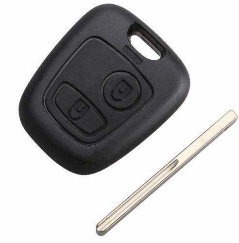 Fits Peugeot 107 207 307 407 2 Buttons Remote Car Key Fob Groove Blade HU83