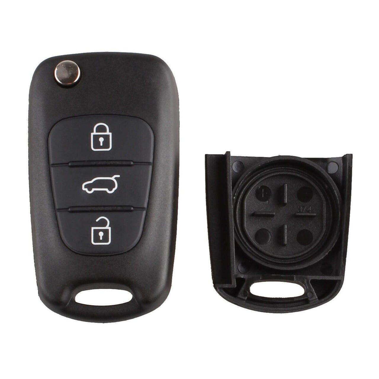 Fits Kia Ceed Picanto Hyundai I20 I30 IX35 UK 3 Button Remote Flip Key Fob Case