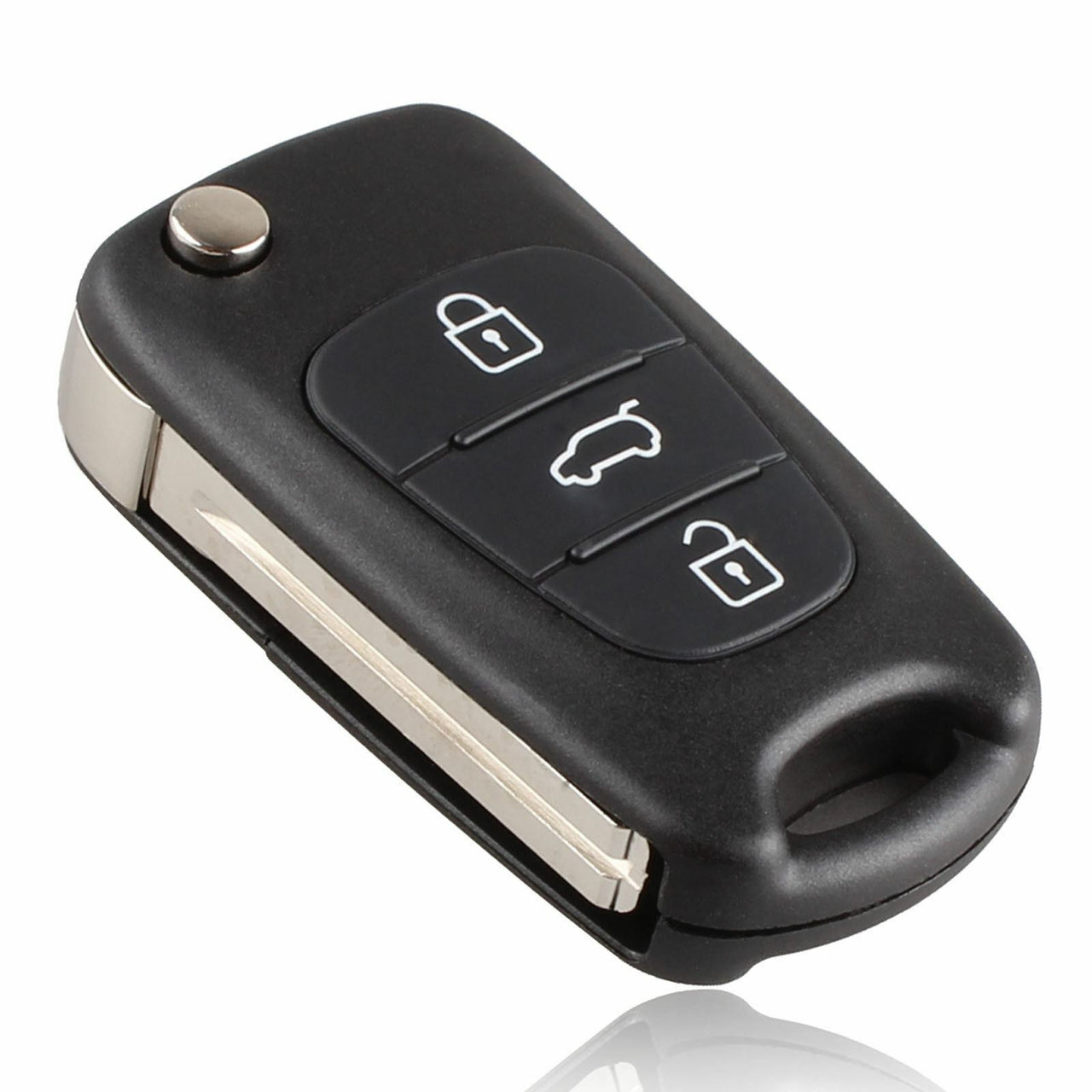 Fits Kia Ceed Picanto Hyundai I20 I30 IX35 UK 3 Button Remote Flip Key Fob Case