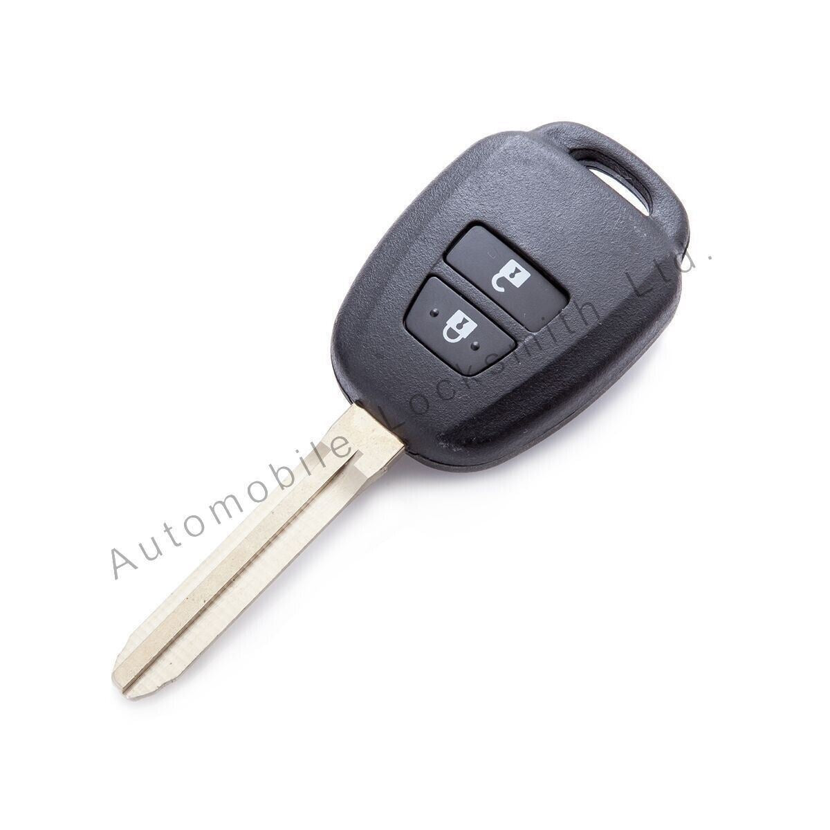 Fits Toyota Camry 2 button remote key case with buttons & blank blade TOY43