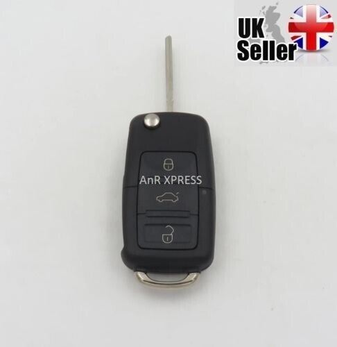 Fits SEAT LEON IBIZA TOLEDO 3 Button Flip Key With Blank HAA Blade