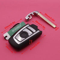 Thumbnail for Fits BMW CAS4 F Platform 7 Series 4 Button Remote Key Fob Case Shell+Key Blank