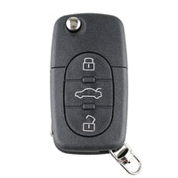 Thumbnail for For Audi A3 A4 A6 A8 TT RS4 433MHz ID48 3 Button Folding Remote Car Key Fob