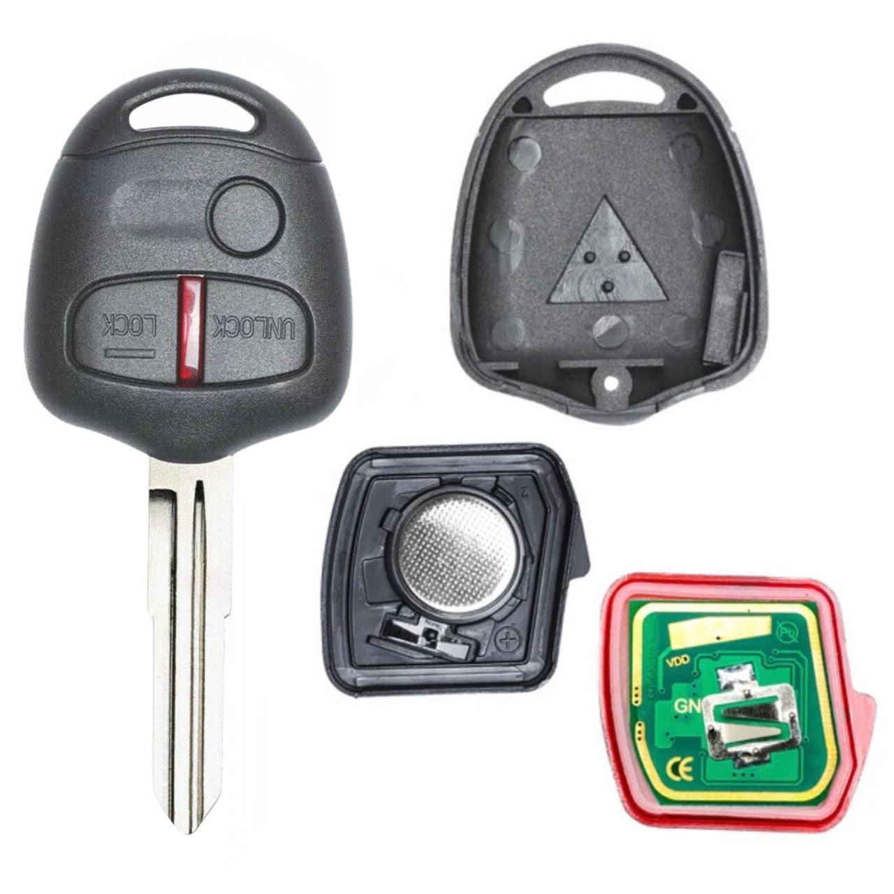 For Mitsubishi Lancer Outlander 433MHz ID46 PCF7936A 3 Button Remote Car Key Fob