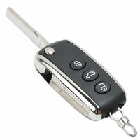 Thumbnail for Fits Bentley 3 Button Uncut Folding Flip Remote Key Shell Case Fob - 2 PCS