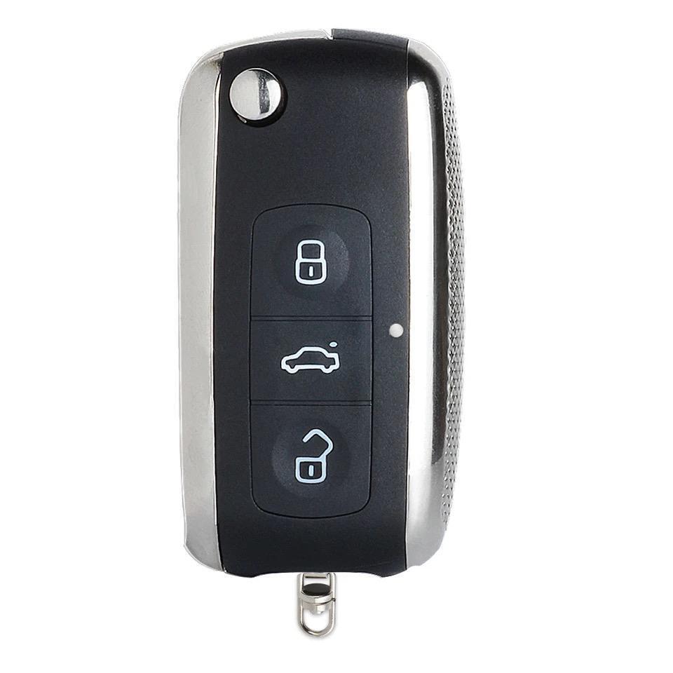 Fits VW Passat Tiguana Polo Bora Bentley 3 Button Flip Car Key Fob