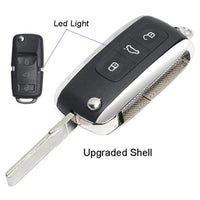 Thumbnail for Fits VW Passat Tiguana Polo Bora Bentley 3 Button Flip Car Key Fob