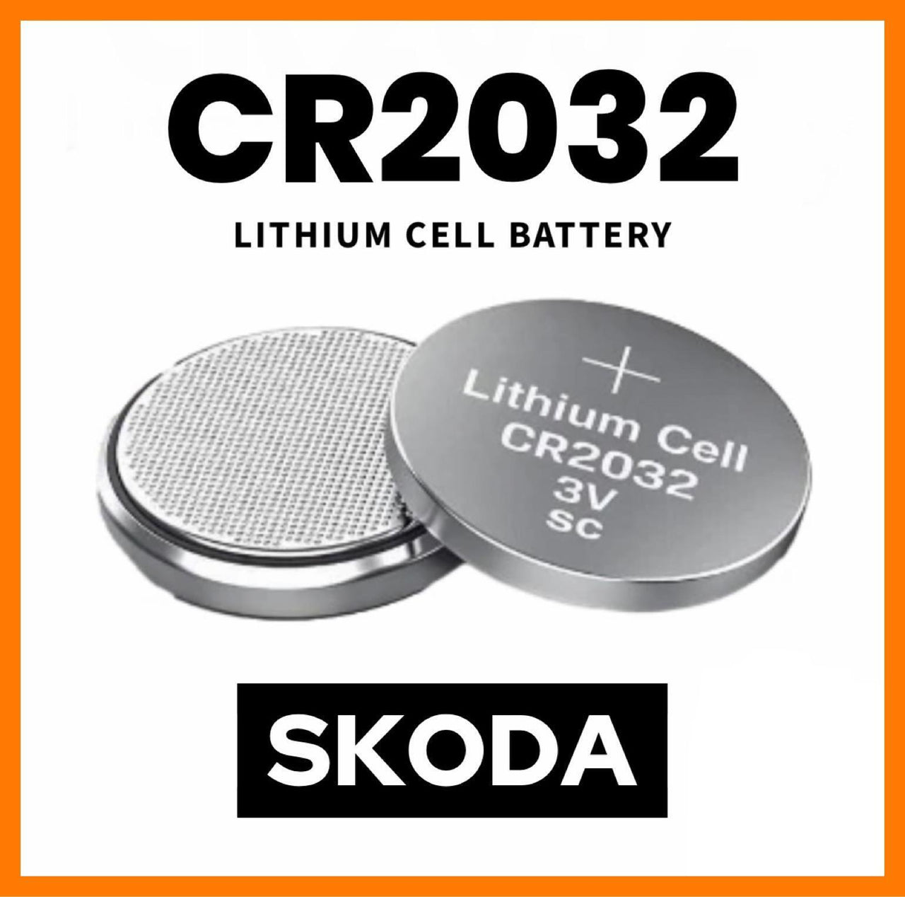 Car Key Fob CR2032 Battery Fits Skoda Remote Karoq Fabia Octavia Yeti Superb x2