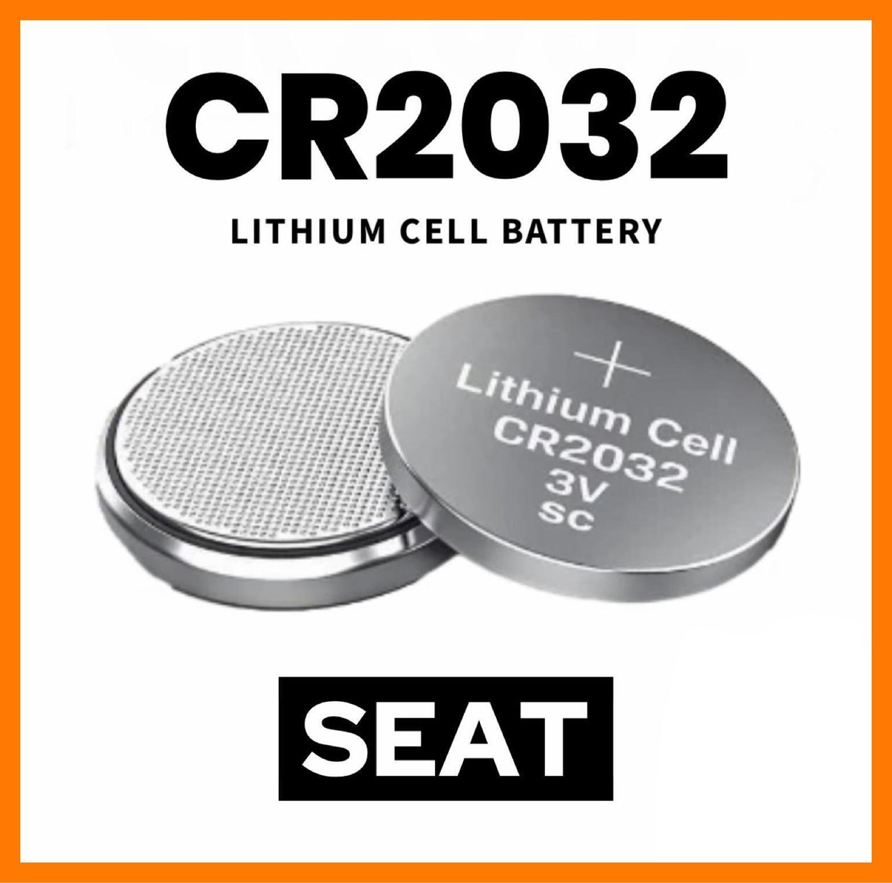 Car Key Fob CR2032 Battery Fits Seat Remote Ateca Ibiza Leon Toledo Altea X2