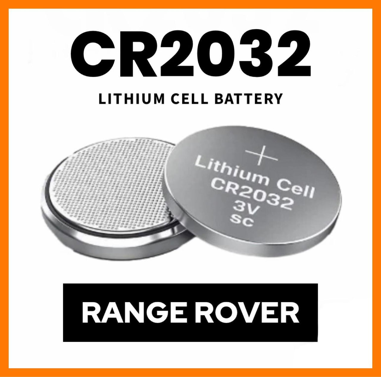 Car Key Fob CR2032 Coin Battery Fits Range Rover Discovery Vogue Evoque Sport X2