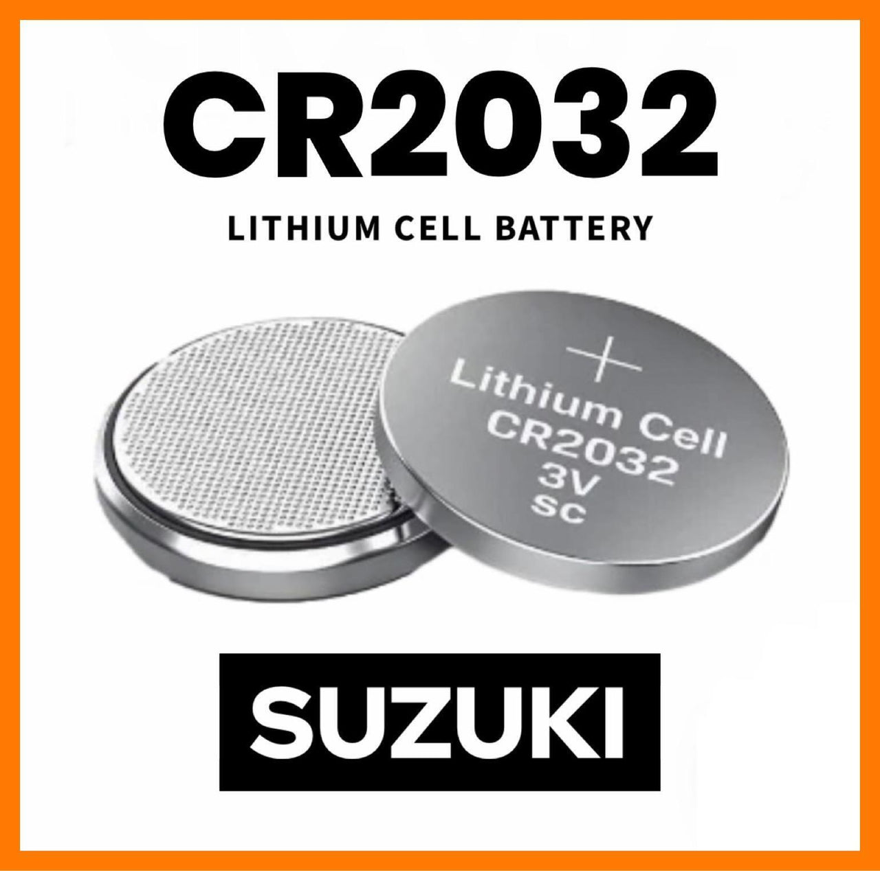 Car Key Fob CR2032 Battery Fits Suzuki Remote Swift Vitara Jimmy Agila SX4 X2