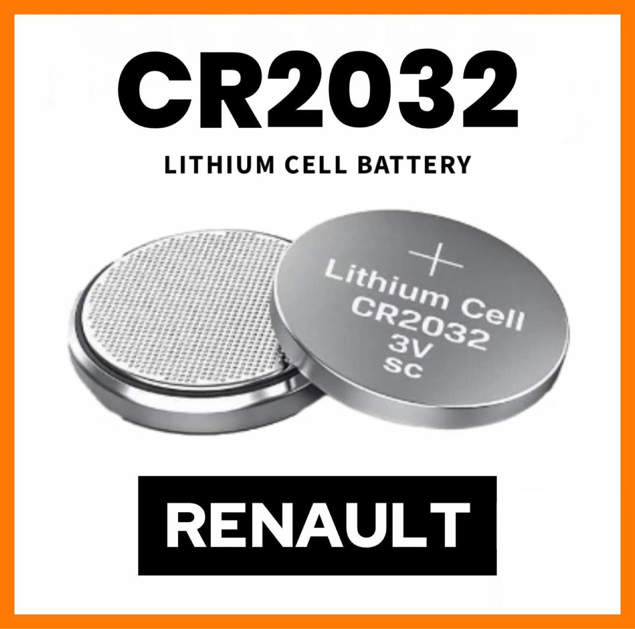 Car Key Fob CR2032 Coin Battery Fits Renault Captur Clio Koleos Twingo Laguna X2