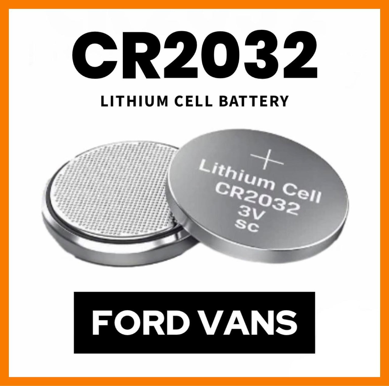 Car Key Fob CR2032 Battery Fits Ford Transit Connect Combo Tourneo Ranger X2