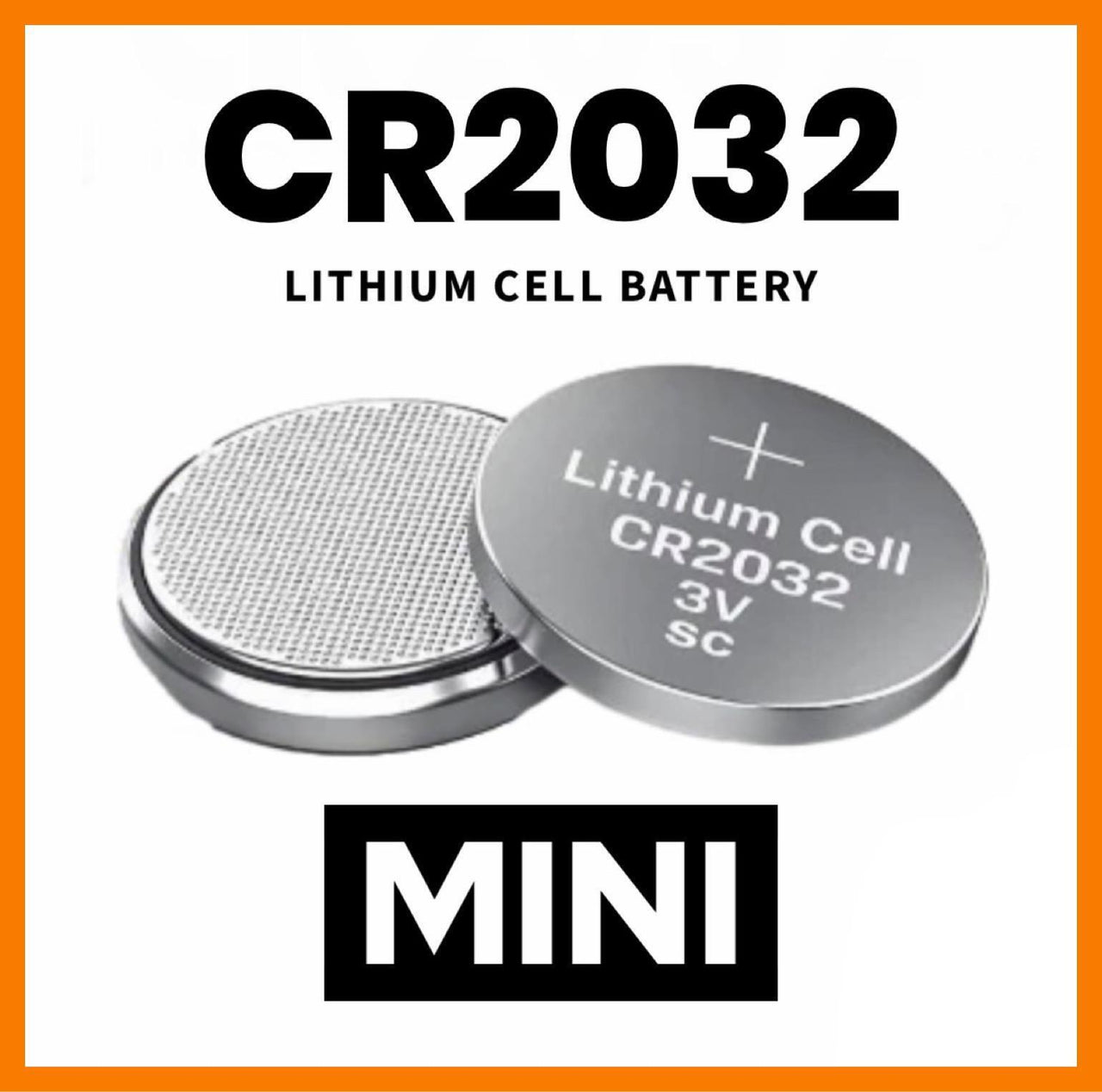 Car Key Fob CR2032 Coin Battery Fits Mini Cooper Countryman Sport R50 R53 1D X2