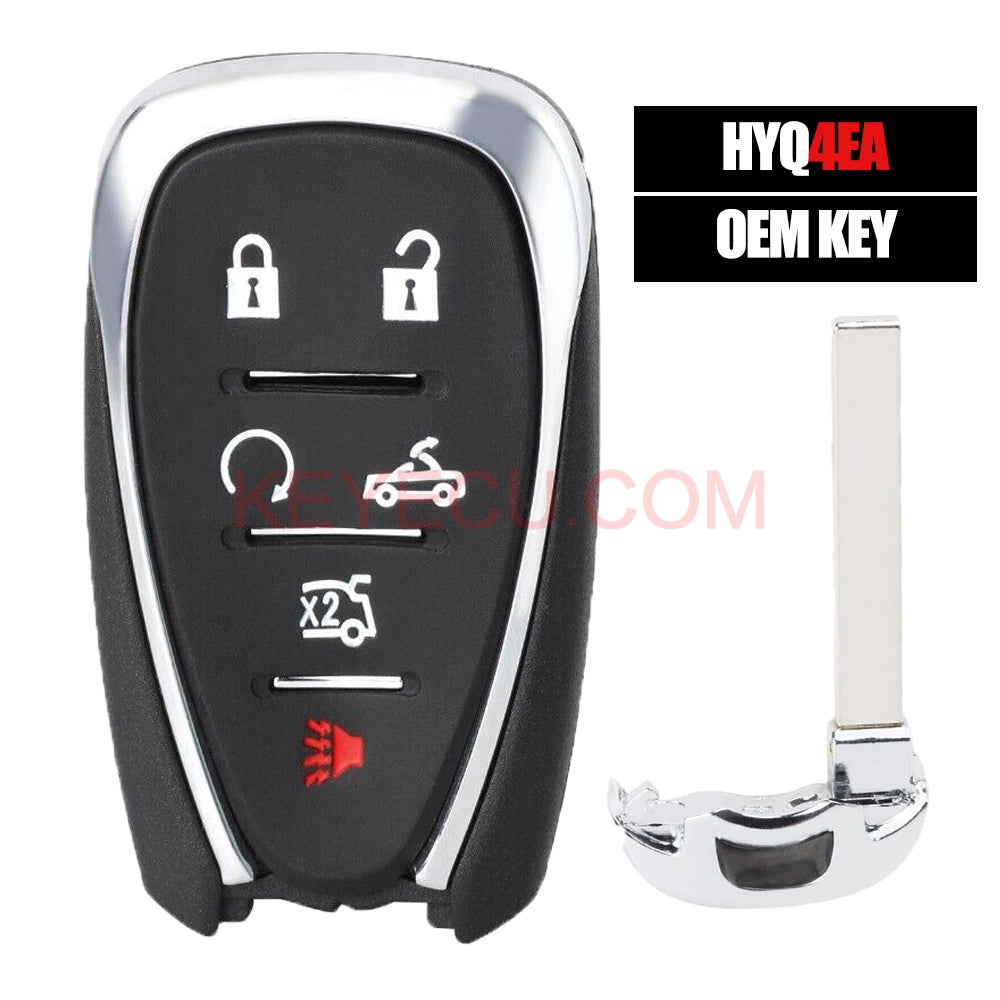 OEM HYQ4EA, 13508780 Smart Key Proximity Remote Fob 6 Button 433MHz for Chevrolet Camaro 2016 2017 2018 2019 2020