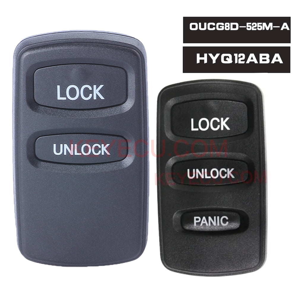 OUCG8D525MA , OUCG8D522MA, HYQ12ABA Remote Key 2/3 Button Fob 315MHz/313.8MHz/433MHz for Mitsubishi Eclipse Lancer Montero Sport Outlander