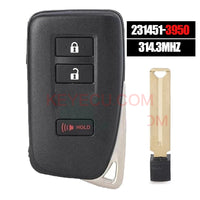 Thumbnail for Board ID: 231451-3950,  FCCID: HYQ14FLB Smart Remote Key 4 Buttons 314.3MHz Fob for Lexus NX200t NX300h NX300 2020 2021